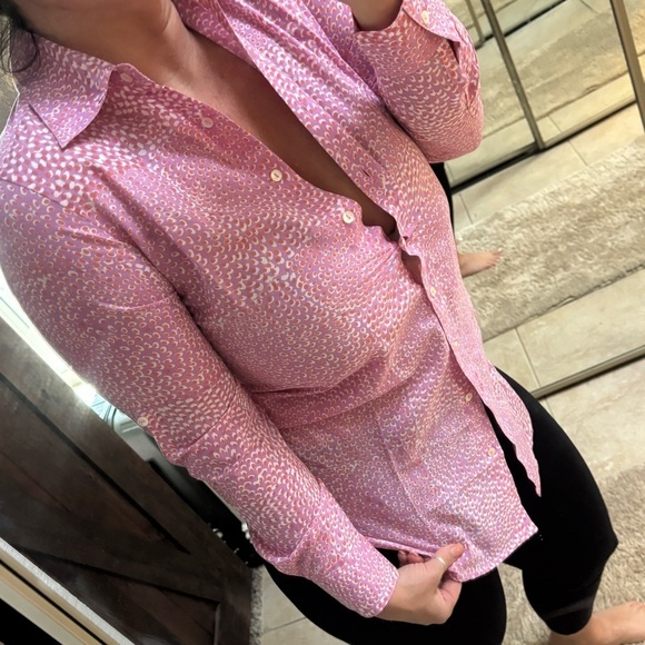 Oliphant button down Patterned Women's Top - Picture 2 of 7